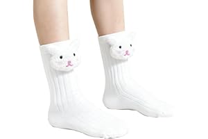 3D Knit Animal Socks,Kids Cute Animal Socks Hand Crocheted,Funny and Soft Mid-Calf Socks,Winter Warm Floor Sock