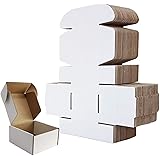 RLAVBL Small Shipping Boxes 4x4x2 White Corrugated Cardboard Box, 25 Pack