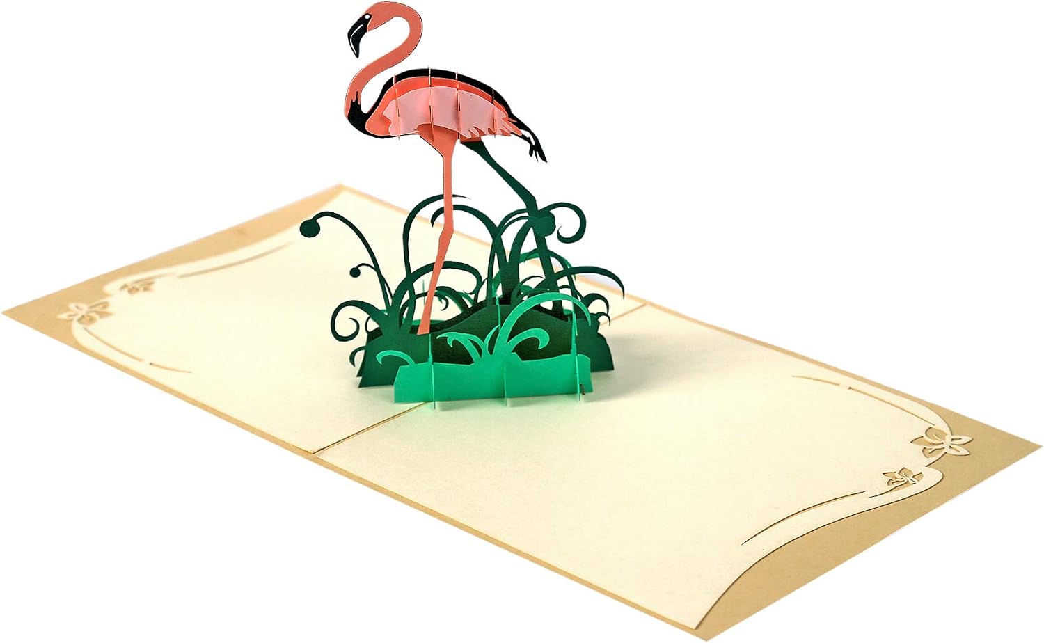 Pink Flamingo Pop Up 3D card. Spring Collection. A Delightful surprise greeting card gift for Daughter Mum, Friend - Image 5