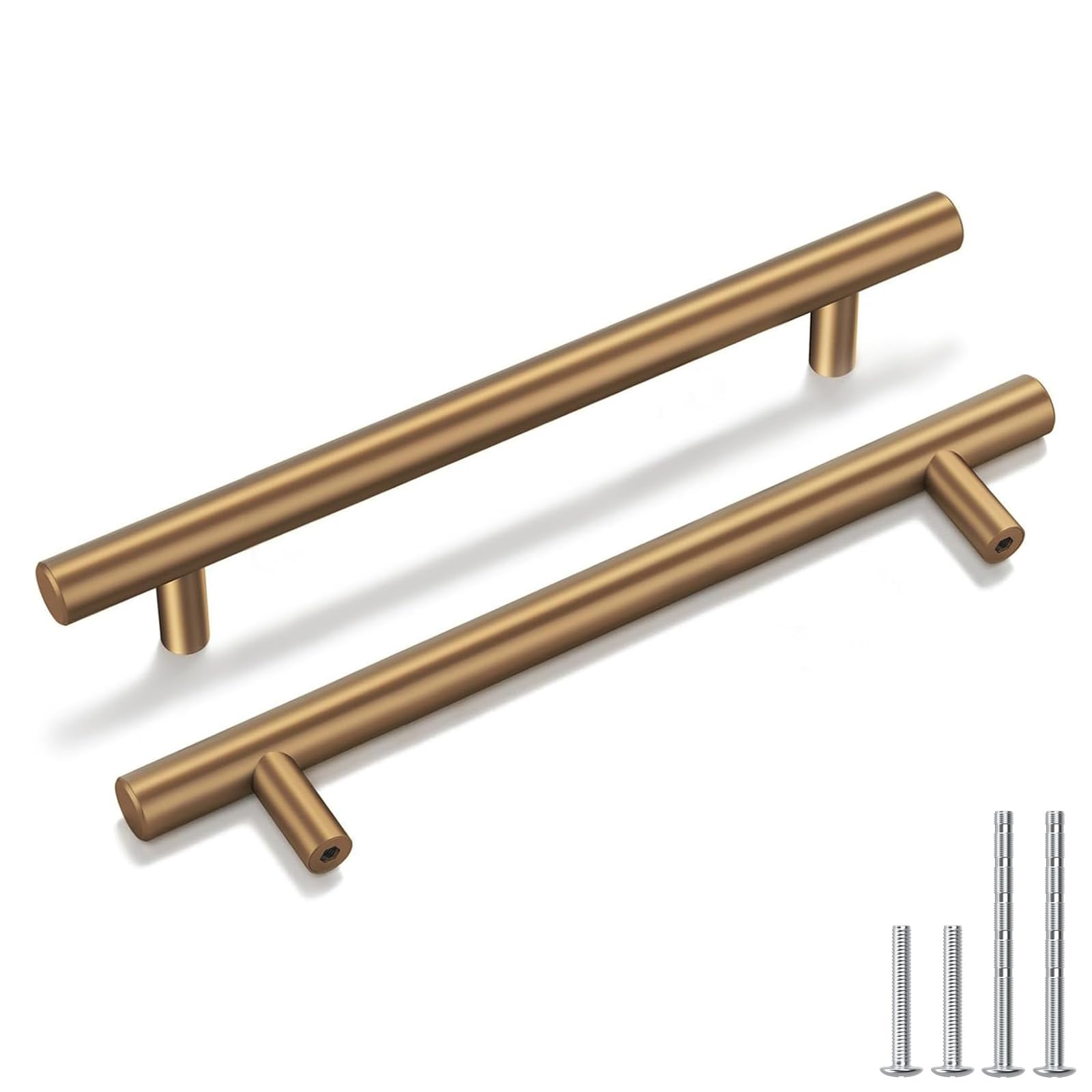 Photo 1 of goldenwarm 25 Pack Champagne Bronze Cabinet Pulls Gold Cabinet Handles 5 inch(128mm) Champagne Drawer Pulls Brushed Bronze Drawer Handles Kitchen Bathroom Bedroom Dresser Furniture Hardware
