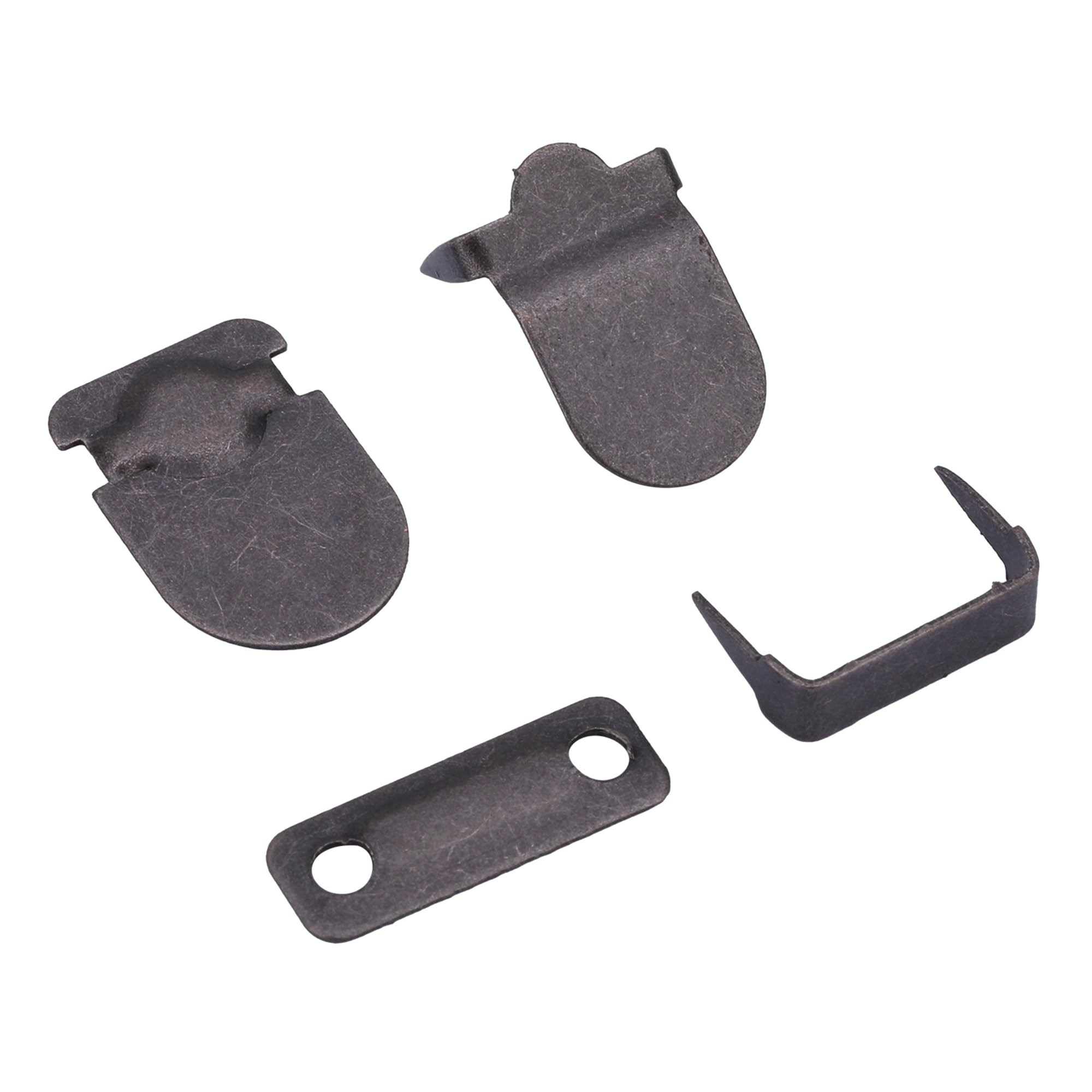 WedDecor Hook and Bar Closure Metal Fasteners Non Sew Waistband Extender for Repairing Trousers, Skirts, Tunic, Fashion Clothing, 4 Parts, 10mm, Gunmetal, 10pcs