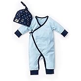 MONICA + ANDY Head to Toe Cuddle Box, Organic Cotton Newborn & Infant Baby Gift Set, One Piece, Cap & Booties