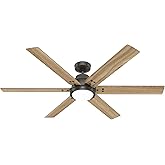 Hunter 60 inch WiFi Gravity Noble Bronze Ceiling Fan with LED Light Kit and Handheld Remote