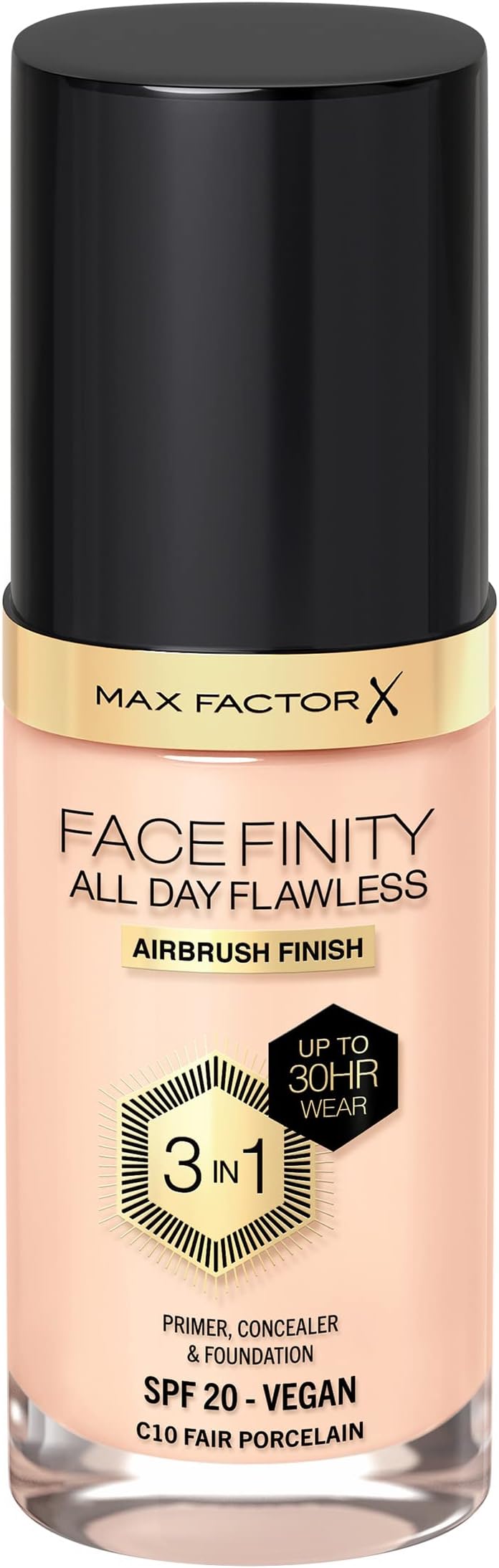 Max Factor Facefinity 3-in-1 Foundation SPF20 10 Fair Porcelain 30ml