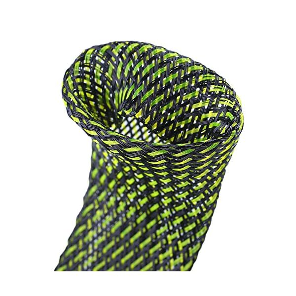 Isafish-Braided-Fishing-Rod-Covers-Sock-Spinning-Casting-Rod-Bundle-Sleeve-Expandable-56ft-Fishing-Gloves-Protector-BlackGreen