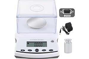 Sheripet Lab Scale 600g x 0.001g High Precision Analytical Balance, Electronic Digital Scale 0.001 Gram Accuracy Laboratory Scientific Weigh Jewelry Counting Scale with RS232 Port&13 Units Conversion