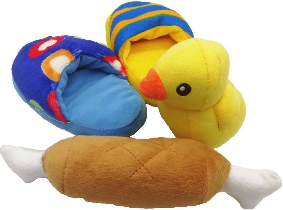 TVMALL Dog Toys Full Set 8 Pcs Plush Toy Molars Chewing Toys Squeak Toys Shoes Suits For Small and Medium Dogs - Image 5