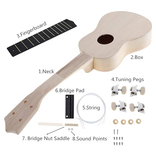 DIY Ukulele Kit für Kinder Gitarre Ukulele Hawaii Gitarre DIY Kit Holz