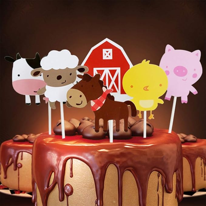 Anniversaire Topper Pour Enfant Gateaux Pour La Decoration De Petits Gateaux Gateaux Decorations Pour Cupcakes Motif Animaux Muffins Hongecb Animaux Cupcake Topper Friandises 36 Pieces Decorations Et Accessoires De Fete Decorations Et