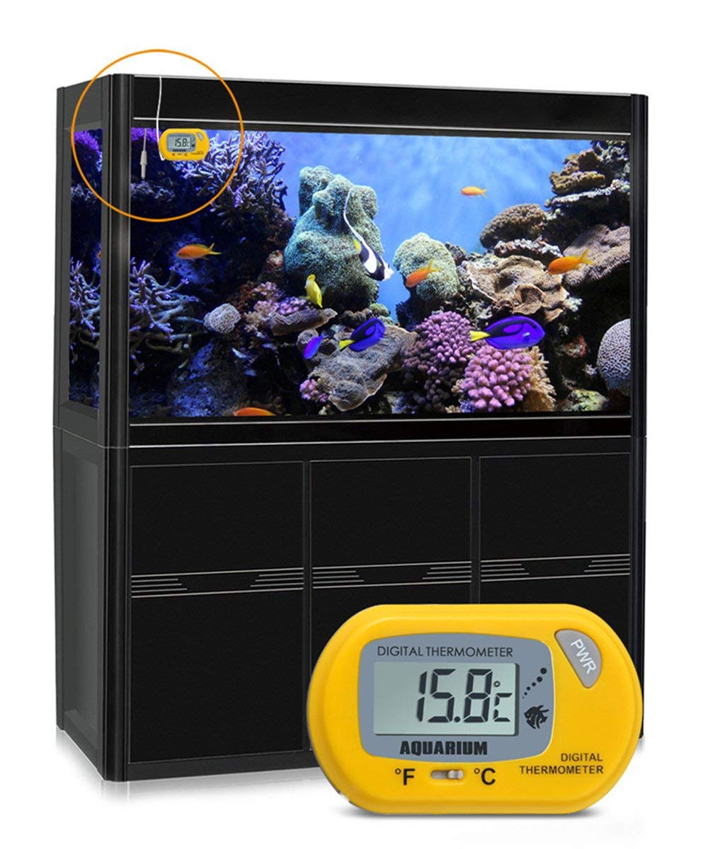 AUTIDEFY LCD Digital Aquarium Thermometer Fish Tank Water Terrarium Temperature (3 Pack)