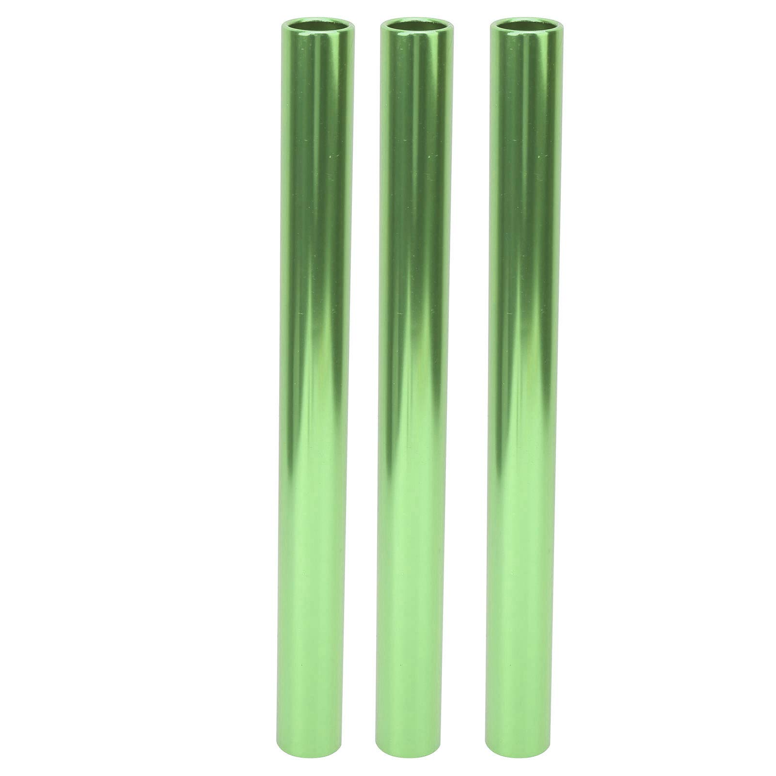 Keenso Relay Race Baton, 3 Pcs Track and Field Relay Baton Sports Relay Race Baton Track and Field Sprint Match Batons(green)
