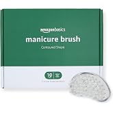Amazon Basics Manicure Brush, 10 Count, Clear, White