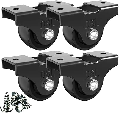 DSL Daily Supply Ltd Small Fixed Castor Wheels Set of 4 25mm 60kg