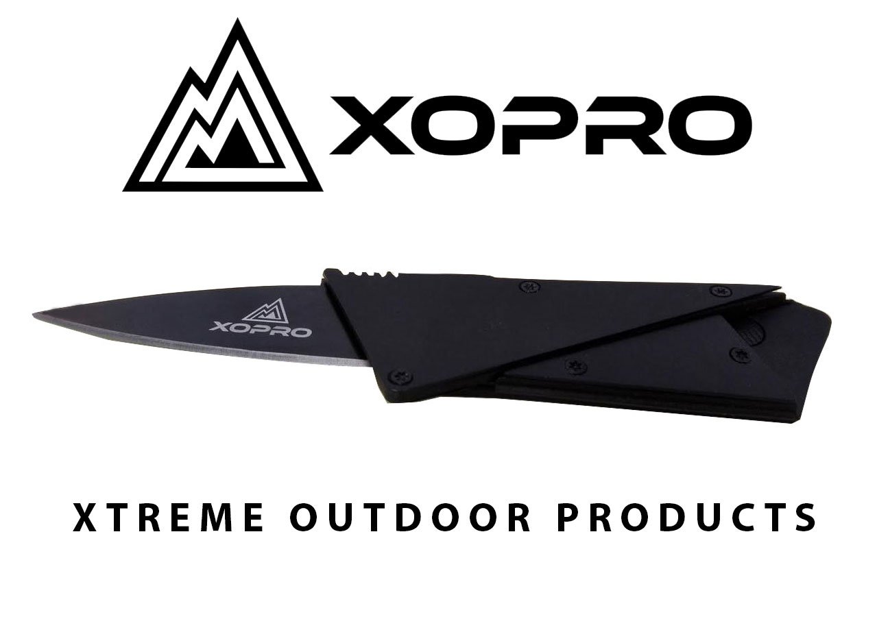 XOPRO Credit Card Pocket Folding Knife, (Pack of 1) - Black