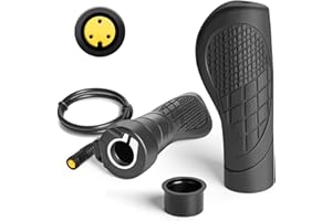 E-Mangue 3 Pin Female Ebike Half-Twist Throttle for BAFANG, Waterproof Speed Throttle Handlebar for BAFANG BBS01B BBS02B BBSHD Mid Motors Conversion Kit Accessories