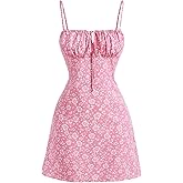 Floerns Women's Summer Floral Cherry Print A Line Short Cami Dress
