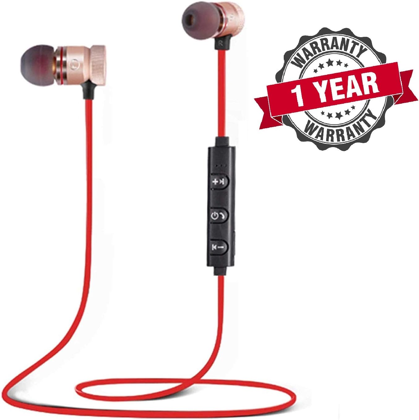 Captcha Magnetic Bluetooth Attractive Headphone with Noise Isolation and Hands-Free Mic and Buttons with Magnetic Earbuds Secure Fit for Gym, Running & Outdoor with Built-in Microphone Supports