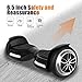 Hoverboard Two-wheel Self-balancing Scooter- OTTO UL2272 Certificated with Bluetooth Speaker 6.5'' All-terrian Aluminum Alloy Wheels,350W Dual Motor 225lbs Max Weight, Black