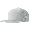 FEINION Men Flat Brim Adjustable Performance Hat Snapback Laser Perforated Baseball Cap