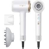 Wavytalk Hair Dryer, Wavytalk Turblow Pro Fast Drying Blow Dryer with Diffuser, High Speed Hair Dryer with 110,000 RPM, Pro Negative Ions for Less Damage, Frizz Smoothing 3 Speeds & 3 Temps, White