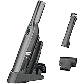 Shark WV201 WANDVAC Handheld Vacuum, Lightweight at 1.4 Pounds with Powerful Suction, Charging Dock, Single Touch Empty and Detachable Dust Cup,Graphite, Slate