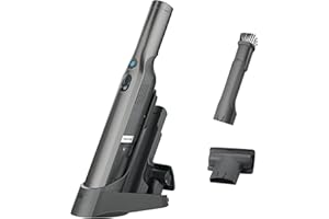 Shark WV201 WANDVAC Handheld Vacuum, Lightweight at 1.4 Pounds with Powerful Suction, Charging Dock, Single Touch Empty and Detachable Dust Cup,Graphite, Slate