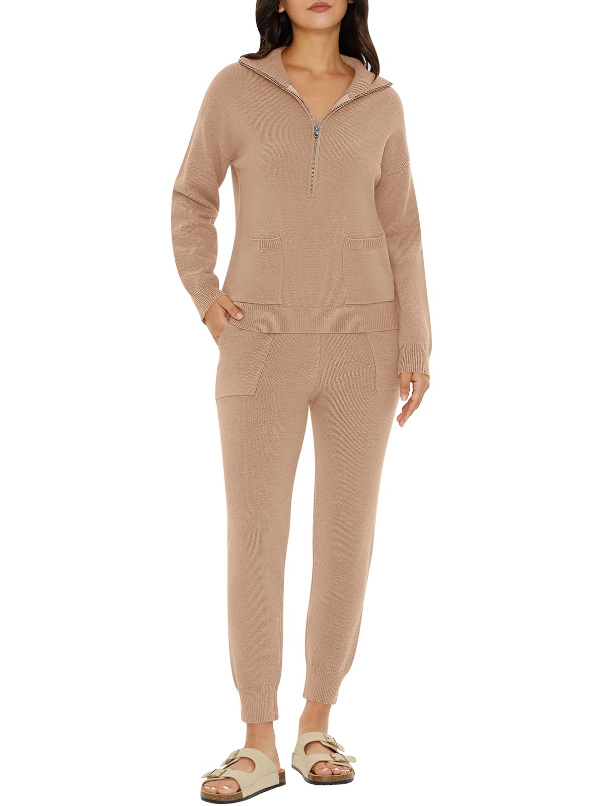 Blue Two Piece Set For Women KIRUNDO Women's 2-Piece Sweater Set