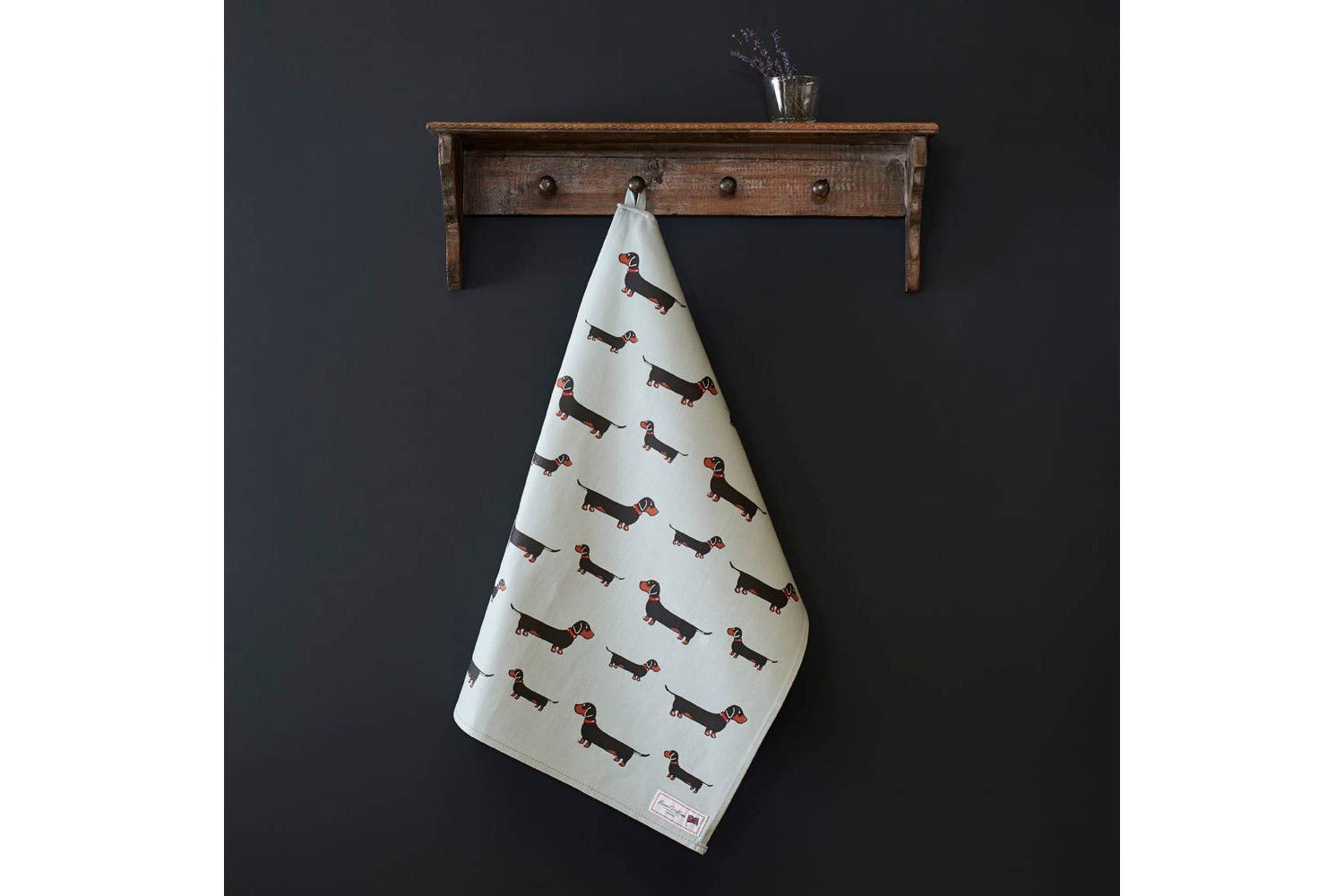 Sweet William Dachshund tea towel