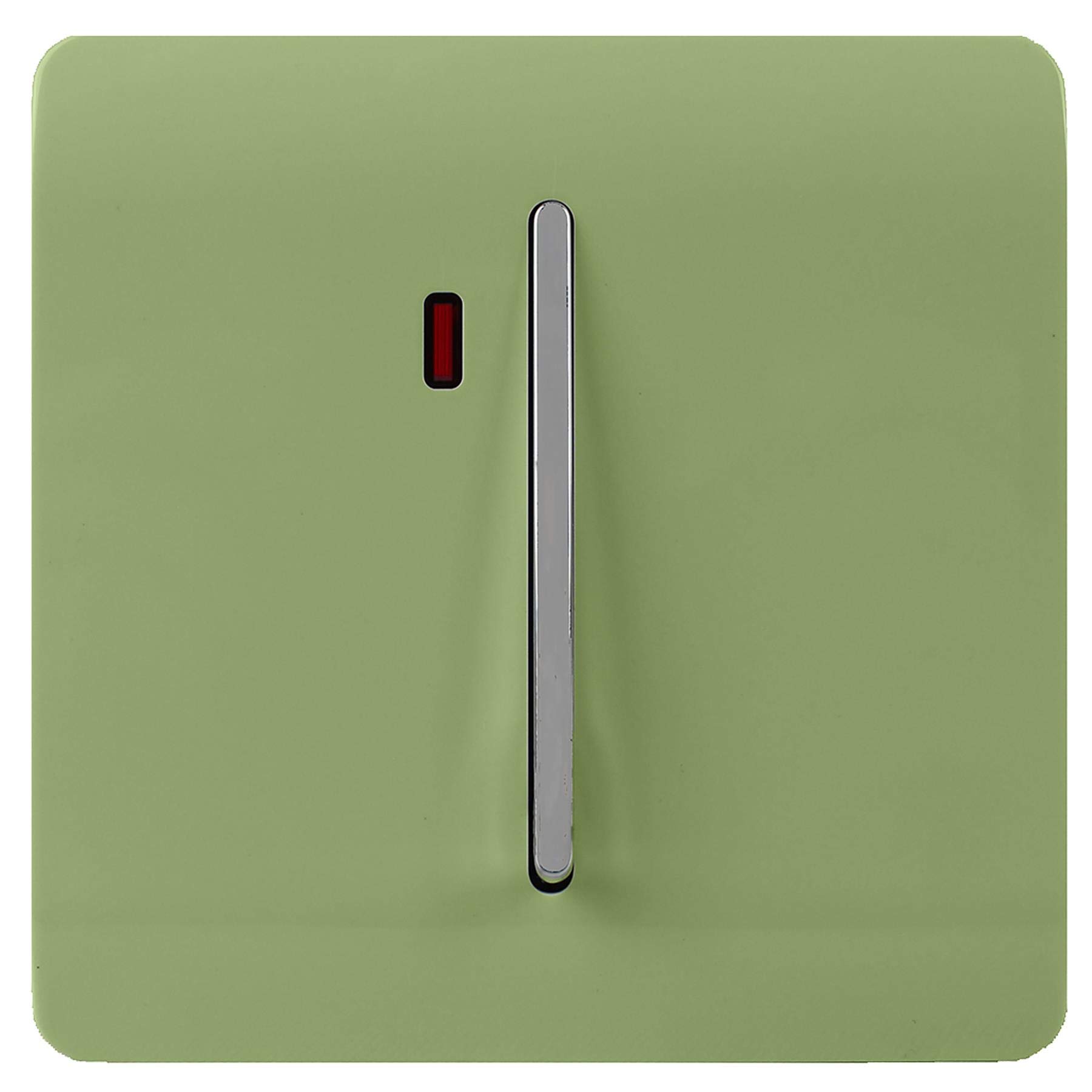 Trendi Artistic Modern Glossy 20 A Tactile Light Switch & Neon Insert Moss Green