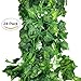 DLOnline 160 Feet Artificial Greenery Fake Ivy Leaves Garland Hanging for Wedding Party Garden Wall Decoration (24pcs) Artificial Leaves,Ivy Garland,Fake Leaves,Greenery Garland,Artificial Ivy