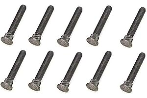MUZZYS (Set of Ten Studs) 1" Longer Than Stock Wheel Stud Bolt for 1965-2004 Ford Mustang, 1973-1987 Chevy C10, Extended Extra Length, Grade 8