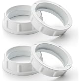Light Socket Shade Ring - 4Pcs, E26 Ceramic Light Socket Ring, UNO Lamp Shade Adapter Ring for Pendant Light and Floor Lamps, Screw on Lamp Shades, Thread Diameter 1-1/2 Inches (36mm), Aluminum, White