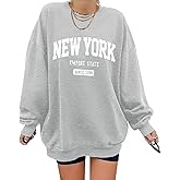 ORANDESIGNE Oversized Graphic Sweatshirt for Women Long Sleeve Crewneck Pullover Casual Fall Hoodie Tops 2026