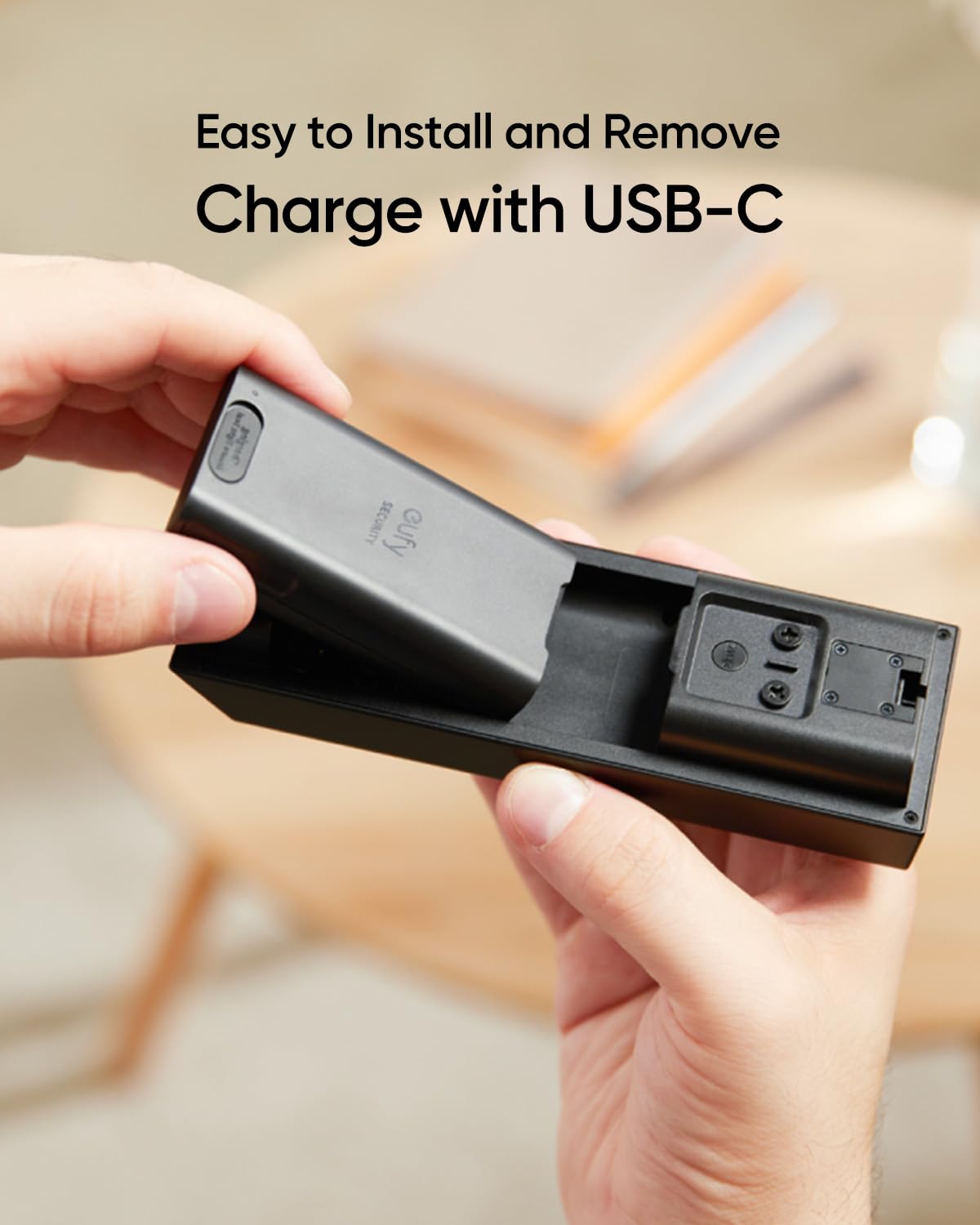 eufy Security Rechargeable Battery Pack with USB-C, Quick-Release Battery Pack, Long-Lasting Backup Power, 6,500 mAh Capacity, Easy to Install and Remove, Compatible with Video Doorbell E340/C31