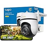 TP-Link Tapo 3K 5MP Pan/Tilt Outdoor Wired Security Wi-Fi Camera, 360° Visual Coverage, Starlight Full-Color Night Vision Up 