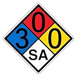 ComplianceSigns.com NFPA 704 3-0-0-Sa Label