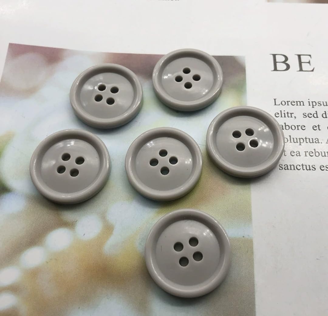 Suit Buttons - 15mm Sleeves, 20mm Front - Light Grey, Dark Grey, Dark Navy Blue (Pack of 12)