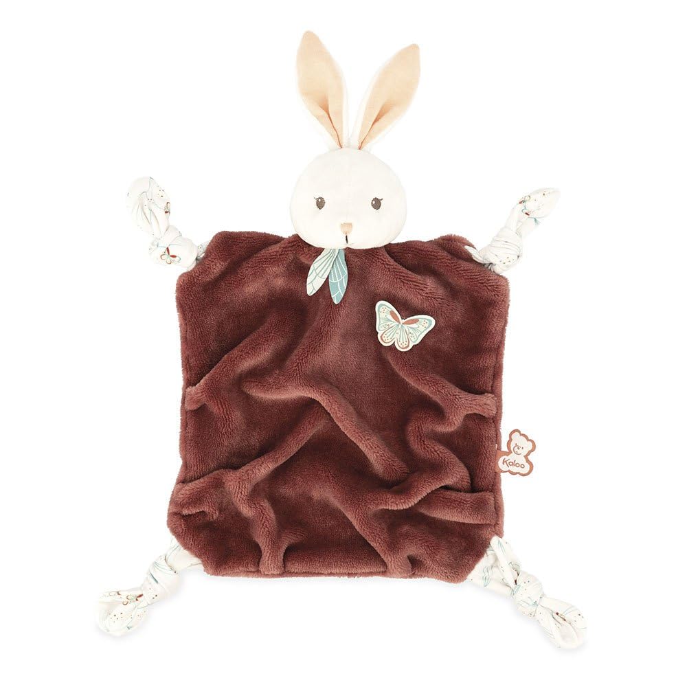 Kaloo - Plume - 26 cm Cinnamon Rabbit Comforter - Baby’s Ultra-Soft Toy - Develops Sense of Touch - Lovely Customisable Gift Box - 0 Months +, K214005
