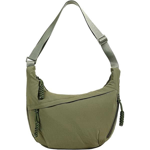Fynarzel Mini Nylon Crossbody Bag - Lightweight Sling Purse With YKK Zippers (Beige) - View #3