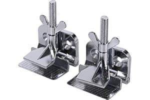 Fiocias 2 Pieces Hinge Clamp Frame Fixing Silk Screen Support Mounting Machine Accessory Reusable Chrome Metal Suitable for D