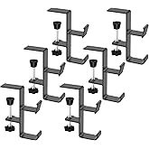 Zoomarlous Garland Hooks and Fireplace Stocking Holders, Adjustable No Drill Fireplace Stocking Hook, Heavy Duty Mantle Stocking Hanger with Double Hooks for Xmas Home Party Decoration Bags Kitchen