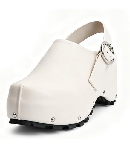Amazon.com | XOBZJH Women's Black Leather Platform Professional