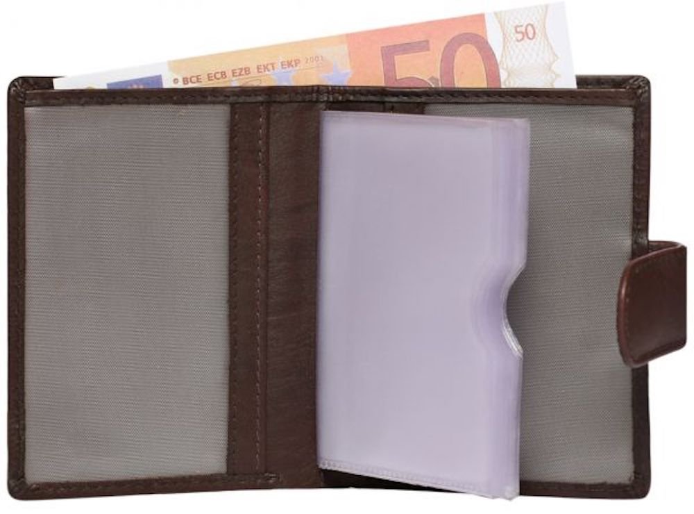LAVERI Bifold Wallet Multiple Credit Card Holder Case Slim Pocket Case in Genuine Leather #1865