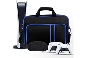 CCMADE Carrying Case for PS5 Travel Case for PS5 Protective Bag Suitable for Playstation 5 Disc/Digital Edition Console, Controllers, Game Cards, Gaming Headset and Other Accessories