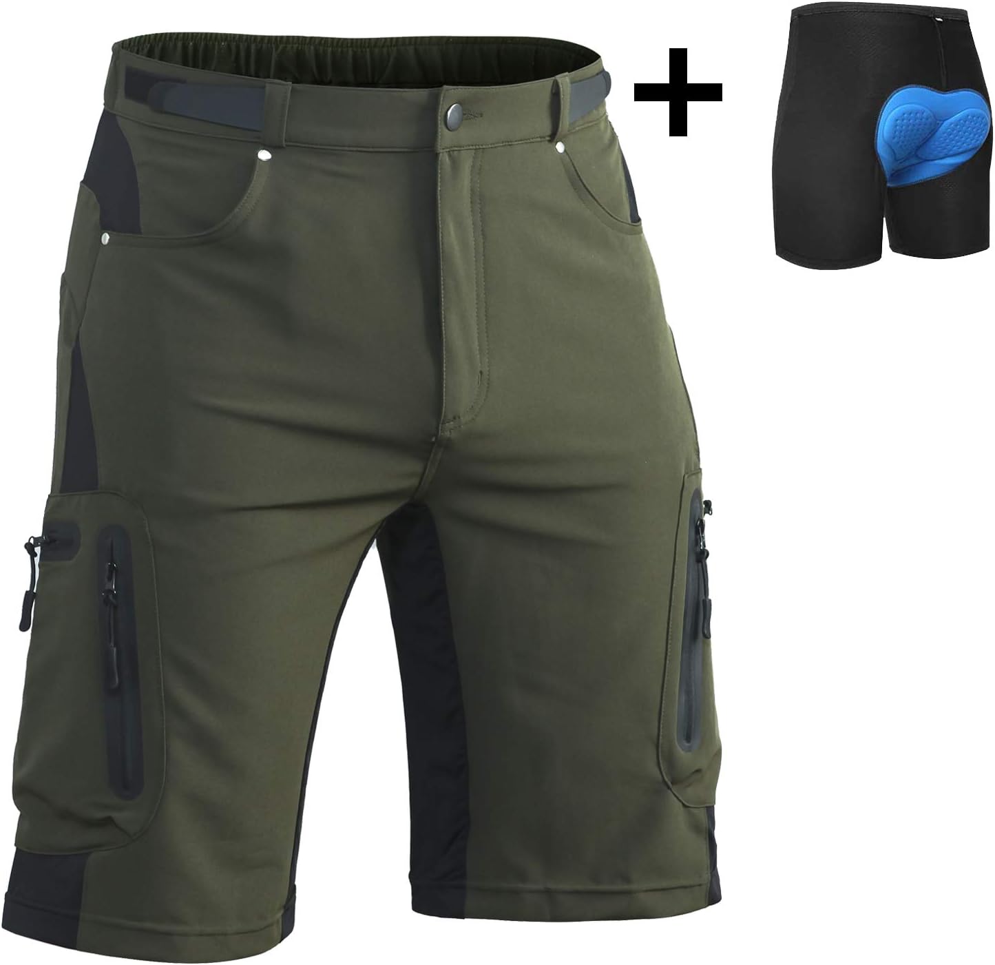 Ally Mens MTB Mountain Bike Short Bicycle Cycling Biking Riding Shorts Cycle Wear Relaxed Loose-fit