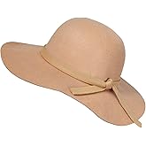 Vintage Fedora Floppy-Hat Kids Girl's Wide Brim Felt Bowler-Hat for 3-8 Years Old