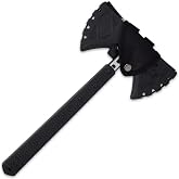 M48 Liberator Double-Headed Infantry Tomahawk Axe and Sheath | 7 7/10" Cast Stainless Steel Double-Hawk Head, 3 3/10" Blade Edges Each Side, 15 3/4" Overall, Vortec Nylon Sheath