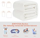 EHEYCIGA Fleece Blanket Twin 150x200cm White Soft Plush Throw view 5