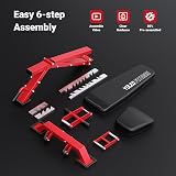 YOLEO Adjustable Weight Bench Commercial Decline/Flat/Incline 90 Positions view 7