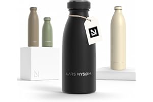 LARS NYSØM Stainless Steel Insulated Water Bottle 350ml, 500ml, 750ml, 1L, 1 5 Liter | Insulated Thermo Flask for Hot and Col